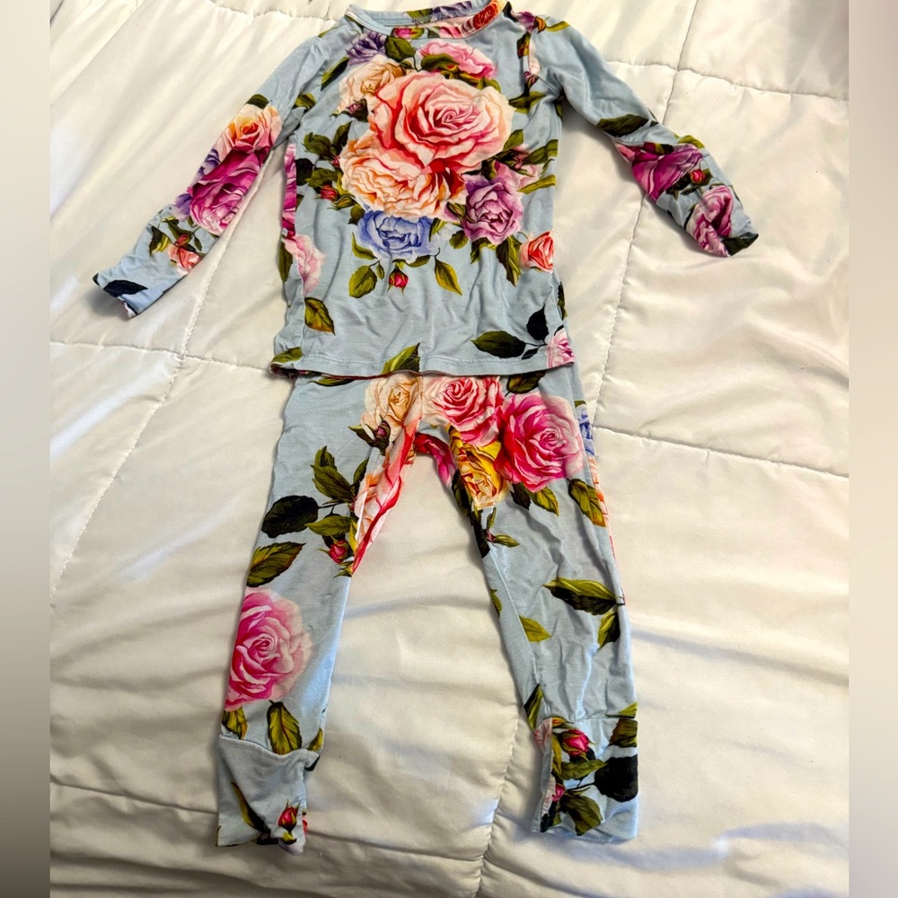 Posh Peanut Blue Floral Set 12-18m